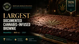 Editorial illustration for Largest Documented Cannabis-Infused Brownie