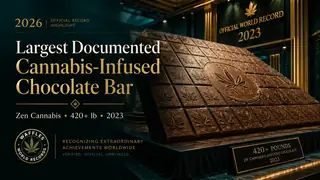 Editorial illustration for Largest Documented Cannabis-Infused Chocolate Bar