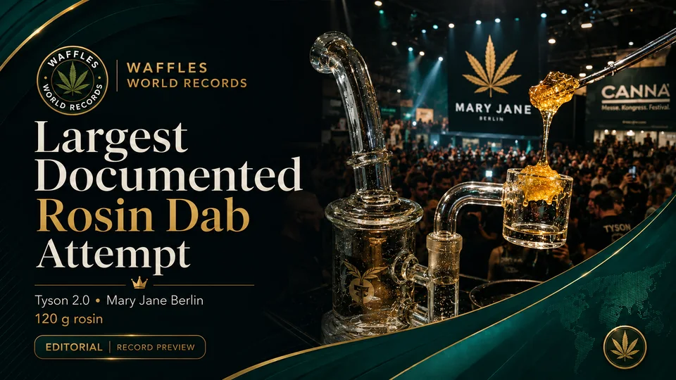 Editorial scene for Largest Documented Rosin Dab Attempt