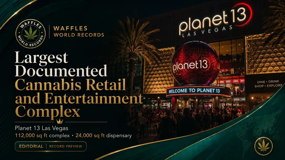 Editorial scene for Largest Documented Cannabis Retail and Entertainment Complex