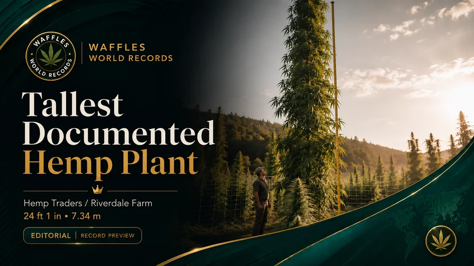 Editorial scene for Tallest Documented Hemp Plant